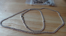 22" Sterling Silver 2.5 mm 9g Curb Men Unisex Chain