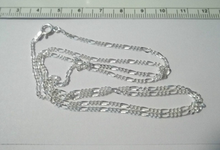 22" Sterling Silver Tiny 2 mm 4 gram Figaro Necklace Chain
