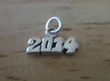 8x14 Wedding Birth Anniversary Graduation 2014 year Horizontal Sterling Silver Charm