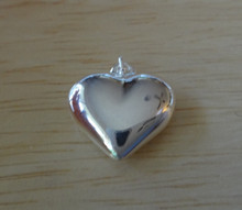 15x14mm Hollow Puffy Heart Sterling Silver Sterling Silver Sterling Silver Sterling Silver Charm