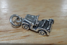 9x18mm Detailed 3D 4WD Open Jeep Sterling Silver Charm