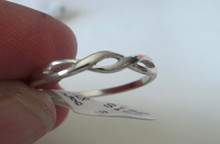 size 5 6 7 8 9 10 or 11 Sterling Silver Thin Intertwined Double Infinity Love Ring