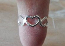 6mm Hearts all around Sterling Silver Toe Ring