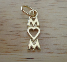 14 Kt Gold Vermeil over Sterling Silver says Mom with Heart Charm!