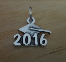 School Graduation 2016 with Cap Sterling Silver Charm