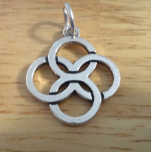 19x22mm Symbol of Double Intertwined Infinity Sterling Silver Charm