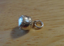 3D 8mm 3g Baseball Softball Ball Sterling Silver Charm