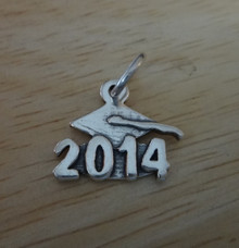 2014 with Graduation Cap Birth Anniversary 2014 YeaSterling Silver Charm!!