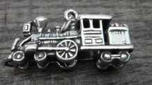 Sterling Silver 13x26mm 5g Old West Locomotive Train Engine Charm