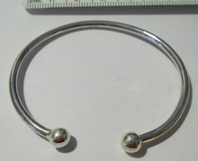 6.5" Sterling Silver 8g 6 mm Removable Bead Wire Bracelet