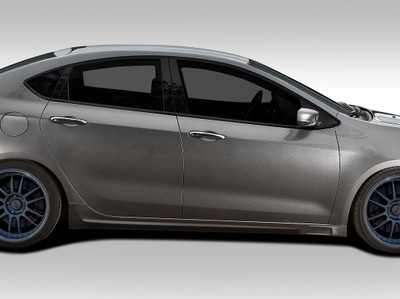 MOONSPORT 3-Piece Front Bumper Kit – Upper/Lower Grille & Molding – For 2013-2016 Dodge Dart – Black Mesh