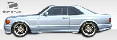 Mercedes S Class 2DR AMG Look Duraflex Side Skirts for Wide Body Kit 1981-1991