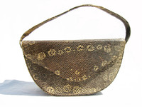 Lovely DECO Style 1940's-50's Monitor (Ring) Lizard Handbag