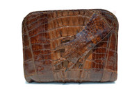 Late 1800's Petite Cognac Victorian Alligator Paw CLUTCH Purse