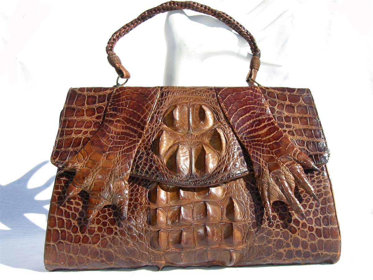 Vintage 50s 'The Martin' Exquisite Crocodile Skin Handbag w/Coin Purse –  Brand Spanking Vintage