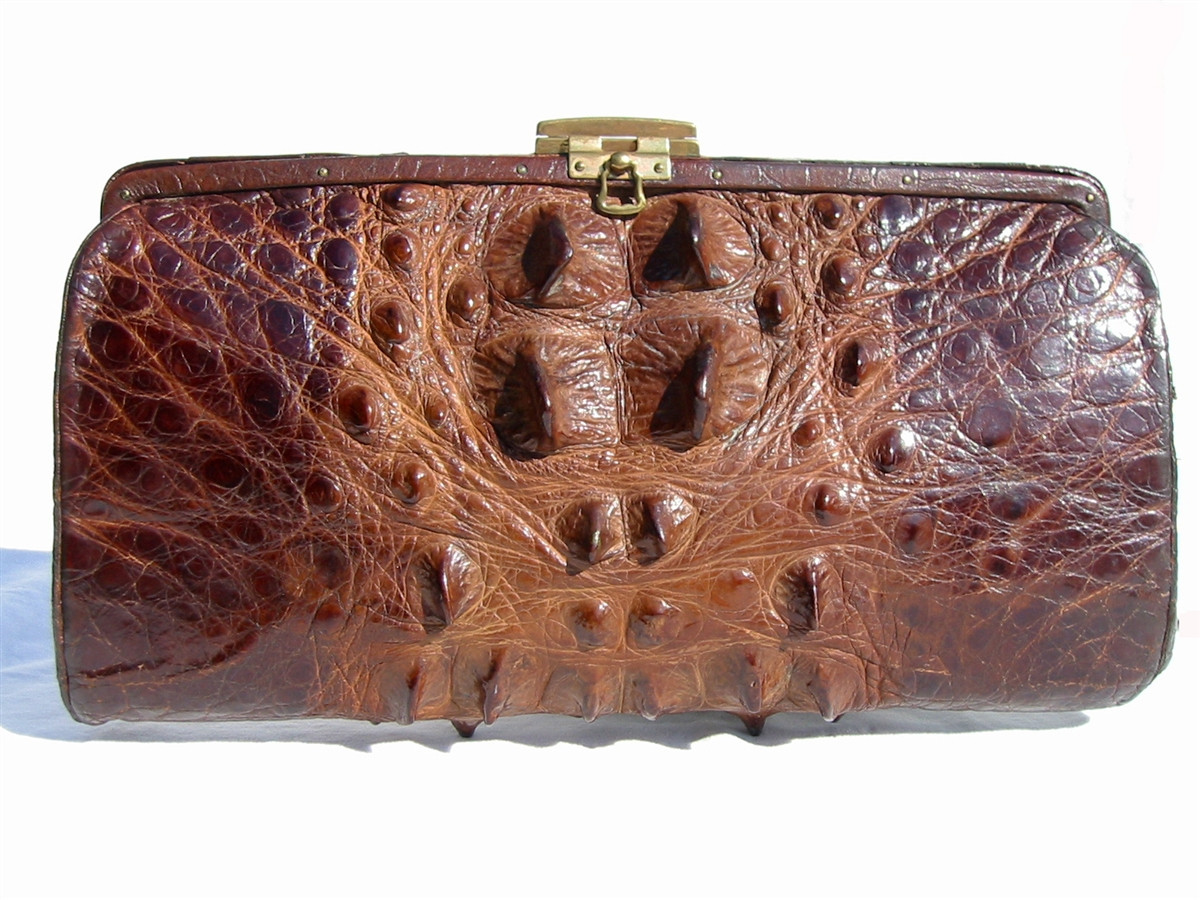 alligator skin purse