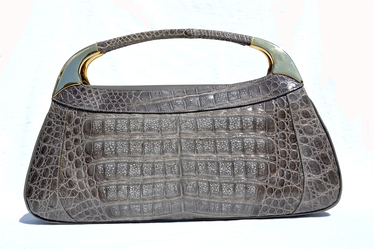 Deco Style 1950's-60's SAKS FIFTH AVE Alligator Skin Handbag