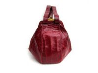 Unique SURREY ORIGINAL 1950's-60's RED Alligator Skin Handbag