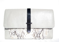 Luxury Ladies Snakeskin Purse, Grey/Gold – ANTORINI®