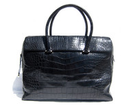 GIANT 17 x 11 TIFFANY & Co. ALLIGATOR Belly Skin Handbag Satchel - $18k