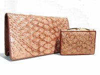 1970's Taupe GENUINE ANTEATER SKIN Clutch & Wallet