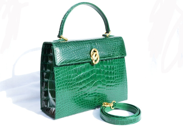 Amaal Emerald Green Crescent Bag