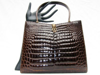 1970s Louise Fontaine Green Crocodile Clutch / Shoulder Bag – De L'Époque