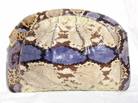 Striking 1970's-80's PYTHON Snake Skin CLUTCH Shoulder Bag