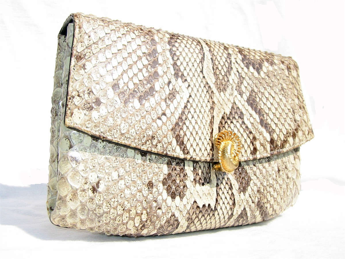 Womens Multicolor Snakeskin Handbag Python Bag Snake Skin -  Denmark