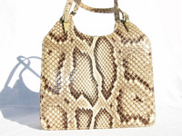 NICHOLAS REICH 1960's Python Snake Skin Handbag
