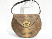 I LAMPERT 1950's-60's YELLOW Lizard Skin Handbag