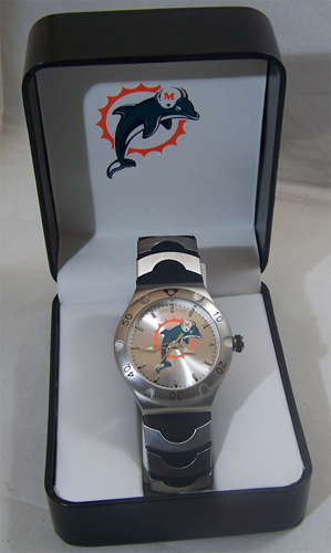 Miami Dolphins Watch Avon 06 Mens Dolphins logo Wristwatch