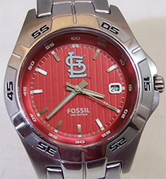 Louisville Cardinals Fossil Watch Three Hand Date Wristwatch Li3051