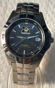 Missouri Mizzou Fossil Watch Mens Stainless Steel Date Wristwatch
