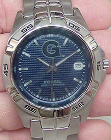 Georgetown Hoyas Fossil Watch Mens Three Hand Date Wristwatch