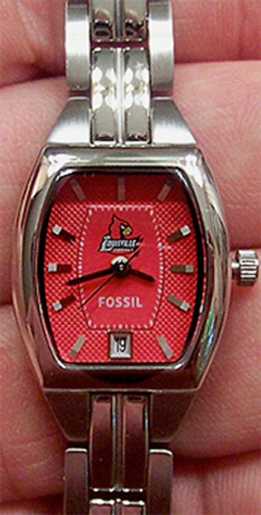 Louisville Cardinals Fossil Watch Three Hand Date Wristwatch Li3051