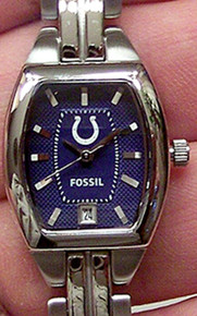 Indianpolis Colts Fossil Ladies Womens Three Hand Date Watch NFL1187