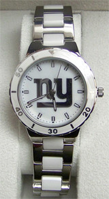 New York Giants Pearl Watch Ladies Game Time Gametime MOP Wristwatch