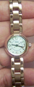 Fossil Rose Gold Tone Womens Three Hand Watch ES2742