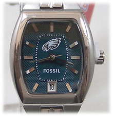 Philadelphia Eagles Fossil Watch Womens 3 Hand Date Wristwatch NFL1189