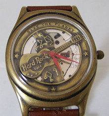 Fossil Hard Rock Cafe Watch Vintage Guitar Theme wristwatch