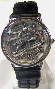 Fossil Skier Watch Vintage Ski theme mens wristwatch LE-9454