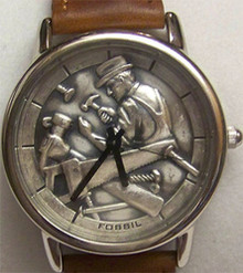 Fossil Carpenter Watch Vintage Worker Builder mens wristwatch LE-9468