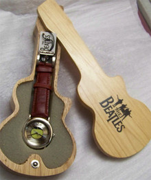 The Beatles Apple Corp Watch in Wooden Guitar display case B00103
