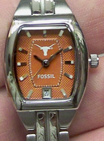 Texas Longhorns Fossil Ladies Three Hand Date Watch Li3040