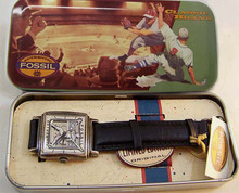 Fossil Baseball Player Watch, Vintage Collectible Wristwatch LE-9429