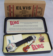 Elvis Presley Watch Fossil Its Elvis in Person Movie Ticket Watch Set
