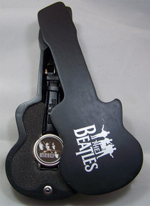 With The Beatles  Watch in Black Wooden Guitar display case WBTL03