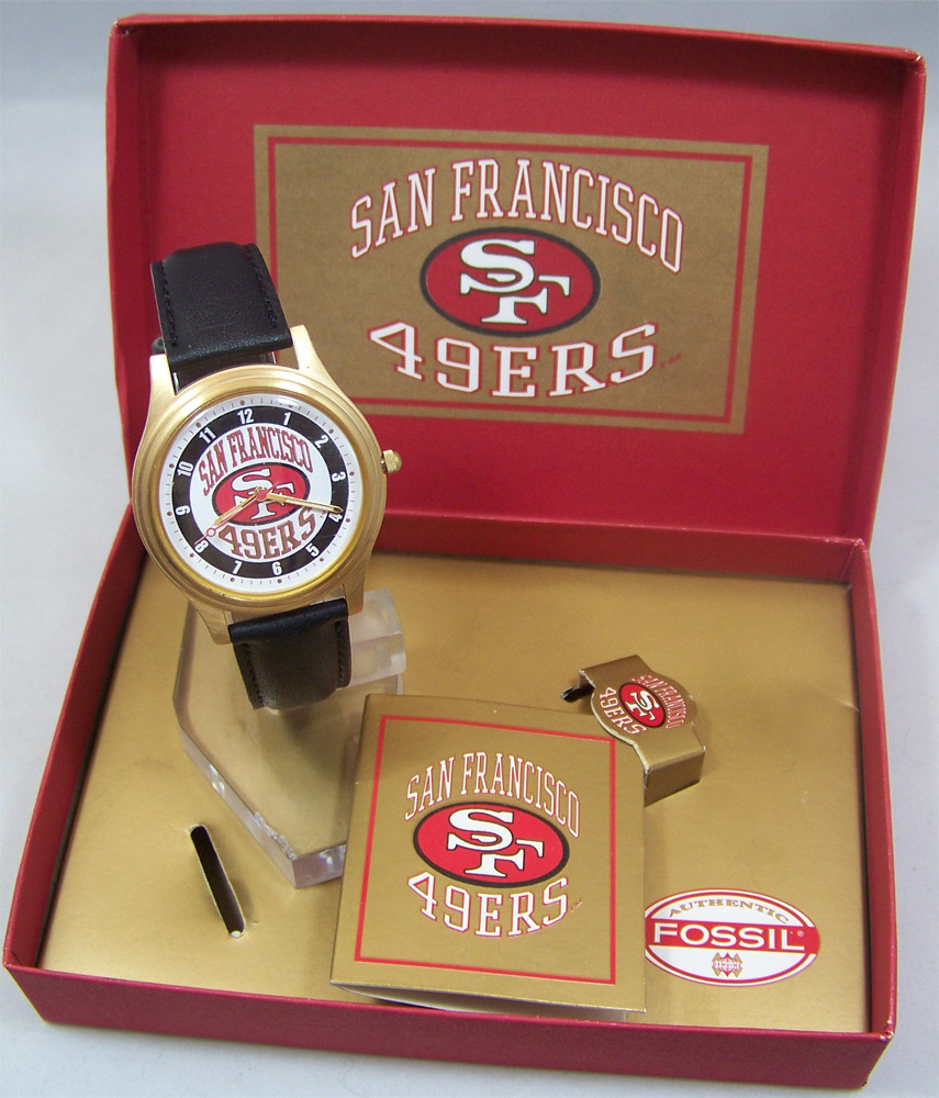 San Francisco 49rs Fossil Watch 1993 Vintage Boxed Wristwatch