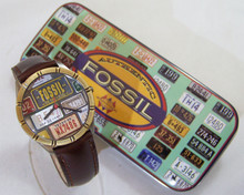 Fossil License Plates Watch Vintage Collectible Wristwatch JR7630